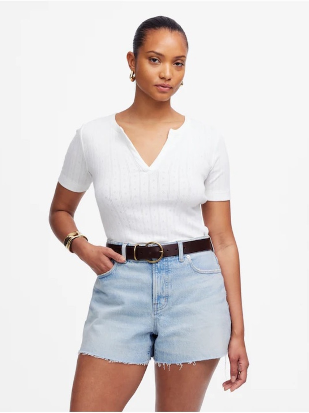 Madewell | The Curvy Perfect Vintage Jean Short in Foster Wash